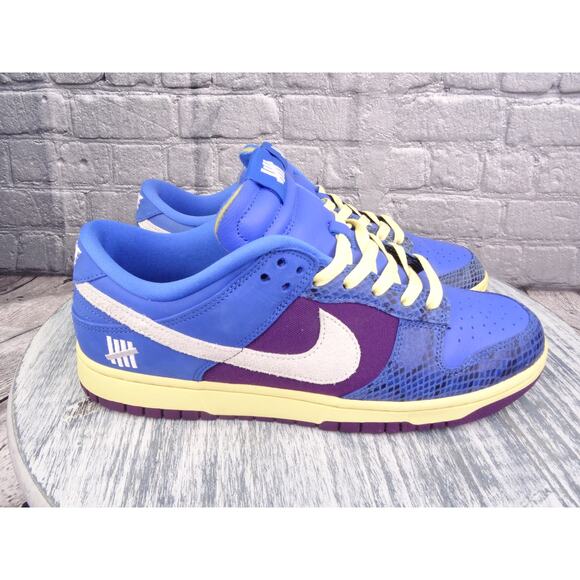 Nike Dunk Low SP Undefeated 5 Signal Blue/White-Night Purple Men 11.5 in Box - Picture 6 of 13